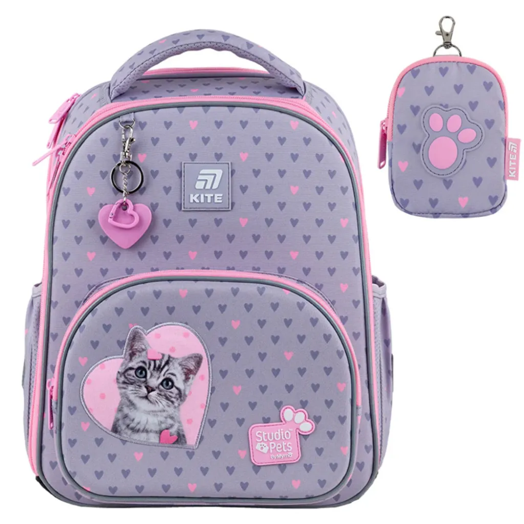 Ортопедичний рюкзак Kite Education Studio Pets SP25-556M, бузковий Ортопедичний рюкзак Kite Education Studio Pets SP25-556M, бузковий
