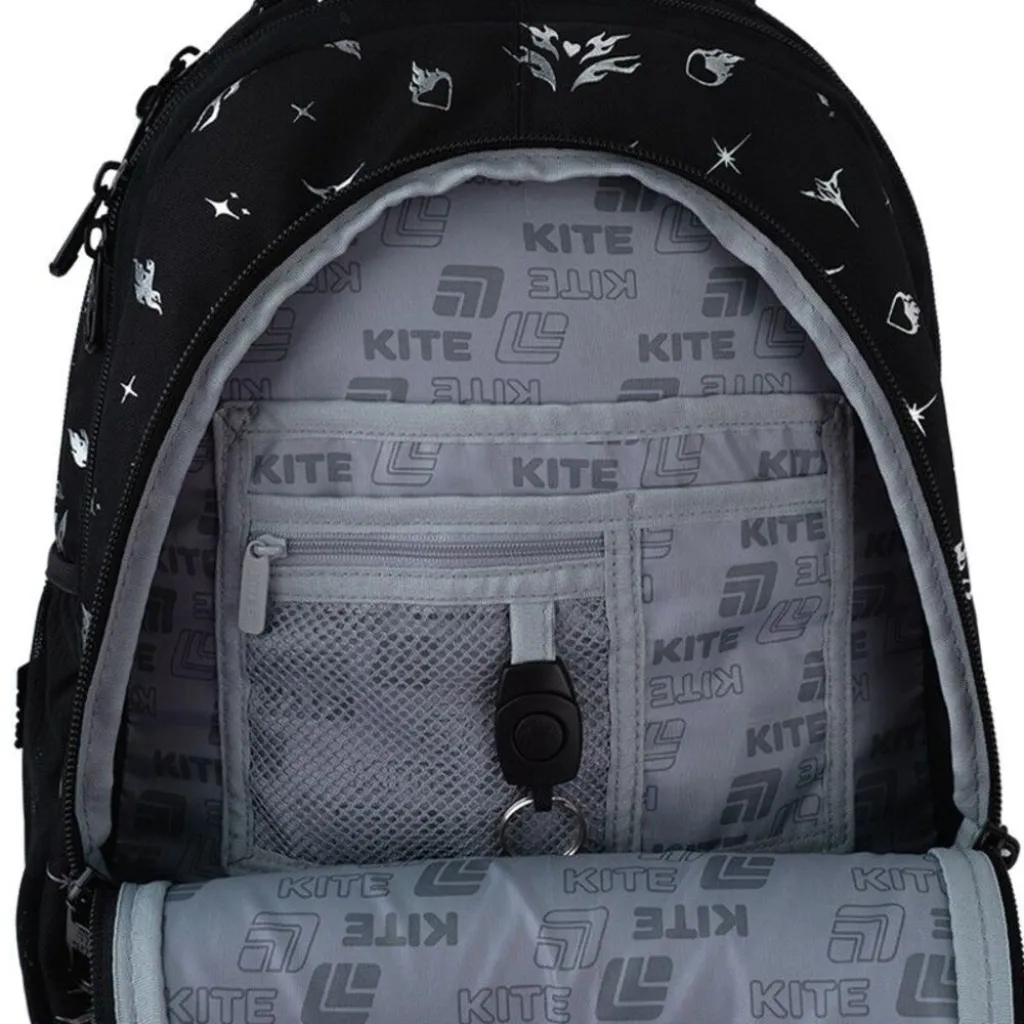 Ортопедический рюкзак Kite Education Teens Gothic Elegance K26-8001L, черный Ортопедический рюкзак Kite Education Teens Gothic Elegance K26-8001L, черный