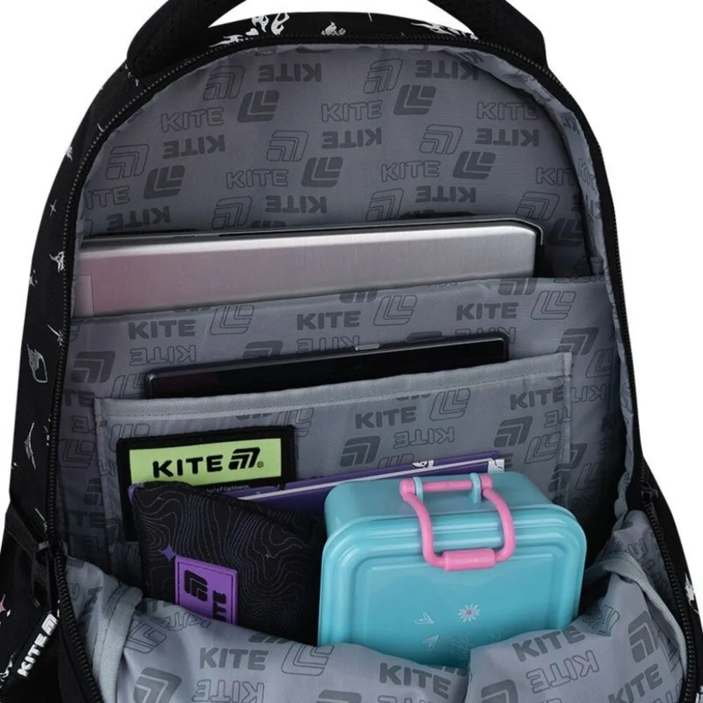 Ортопедический рюкзак Kite Education Teens Gothic Elegance K26-8001L, черный Ортопедический рюкзак Kite Education Teens Gothic Elegance K26-8001L, черный