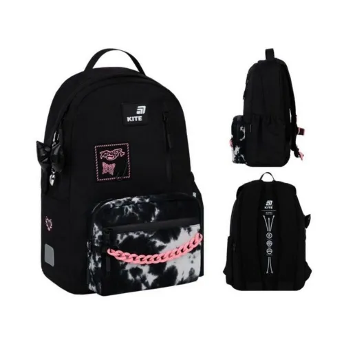 Городской ортопедический рюкзак Kite Education Teens Danger K26-949M-1, черный - Фото№1