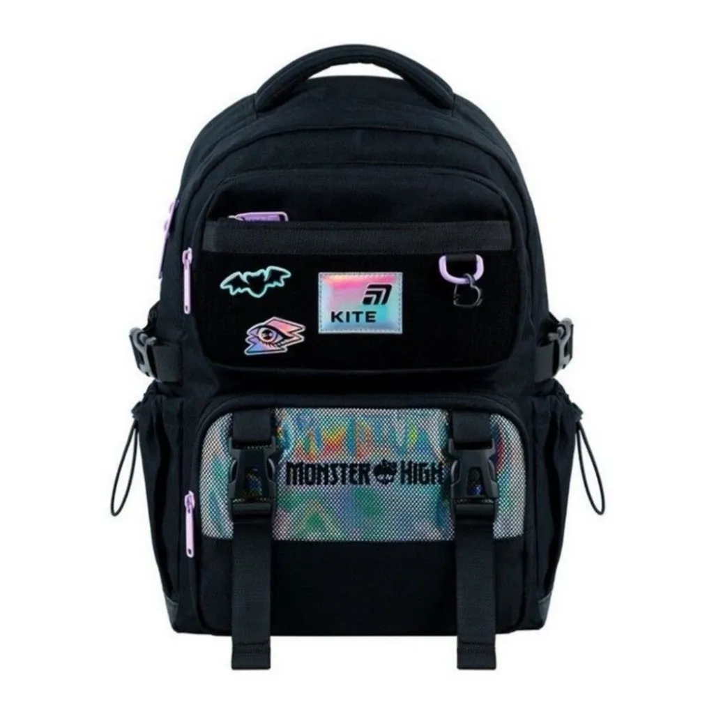 Ортопедический рюкзак Kite Education Monster High MH26-1022M, черный