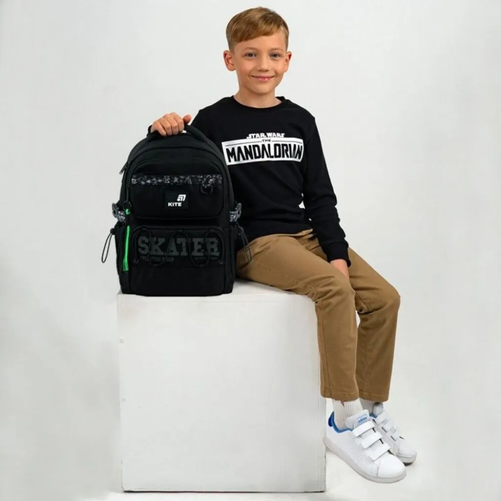 Ортопедический рюкзак Kite Education Skater K26-1022M-2, черный