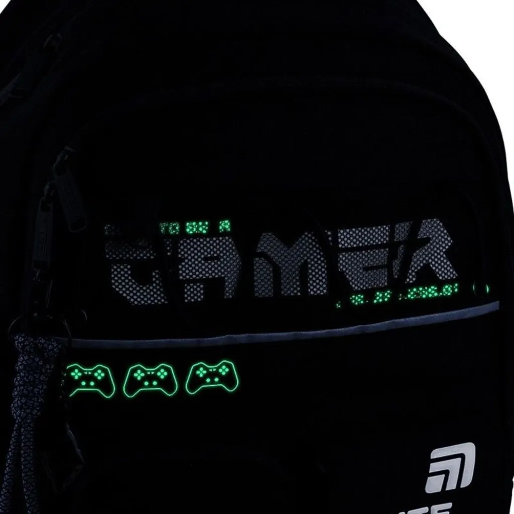 Ортопедический рюкзак Kite Education Gamer K26-584M-5, черный Ортопедический рюкзак Kite Education Gamer K26-584M-5, черный