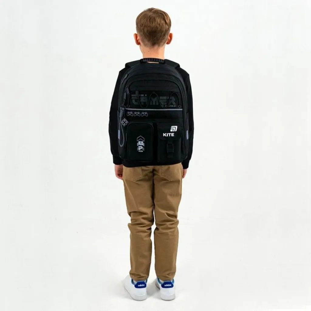 Ортопедический рюкзак Kite Education Gamer K26-584M-5, черный Ортопедический рюкзак Kite Education Gamer K26-584M-5, черный