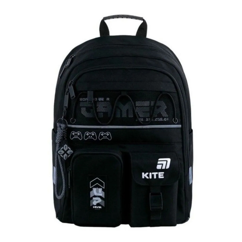 Ортопедический рюкзак Kite Education Gamer K26-584M-5, черный Ортопедический рюкзак Kite Education Gamer K26-584M-5, черный