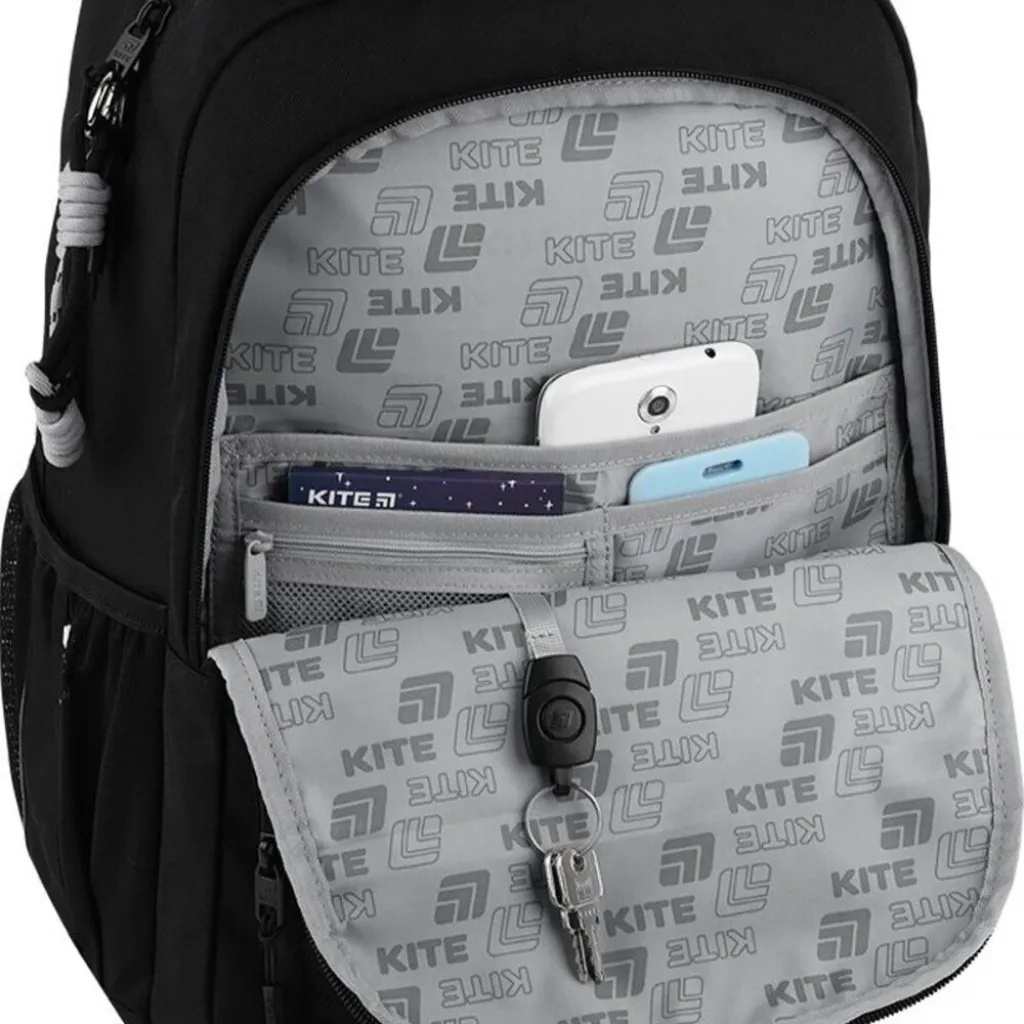 Ортопедический рюкзак Kite Education Teens Different K26-1019L-2, черный