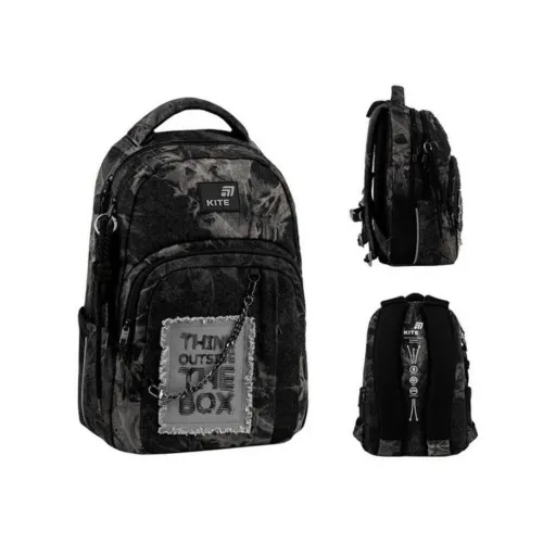 Ортопедичний рюкзак Kite Education Teens Denim Core K26-2578M-2, сірий - Фото№1 Ортопедичний рюкзак Kite Education Teens Denim Core K26-2578M-2, сірий - Фото№1