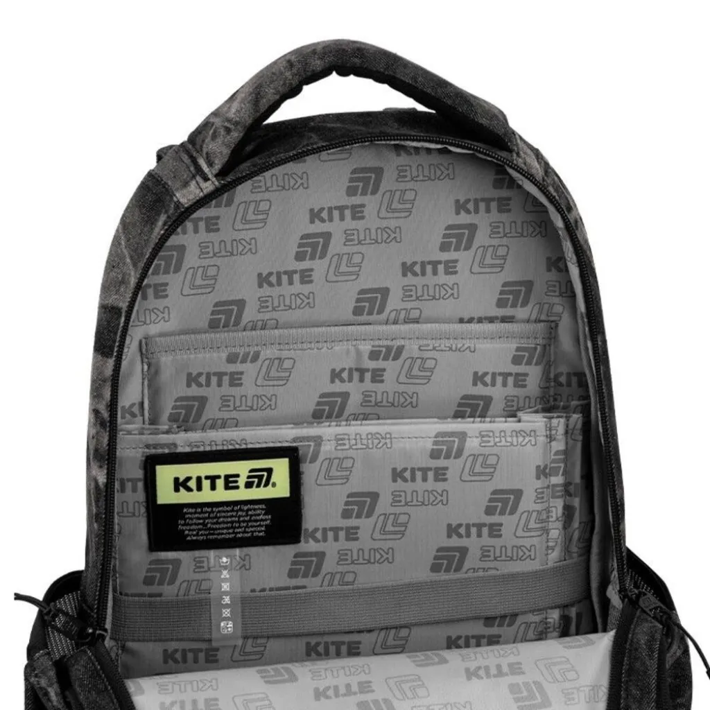 Ортопедичний рюкзак Kite Education Teens Denim Core K26-2578M-2, сірий Ортопедичний рюкзак Kite Education Teens Denim Core K26-2578M-2, сірий