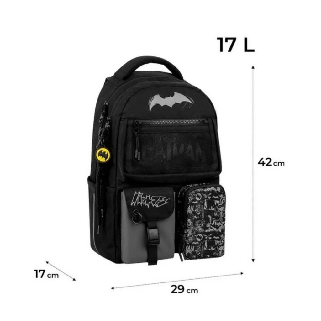 Ортопедический рюкзак Kite Education Teens DC Comics DC26-2587M, черный Ортопедический рюкзак Kite Education Teens DC Comics DC26-2587M, черный
