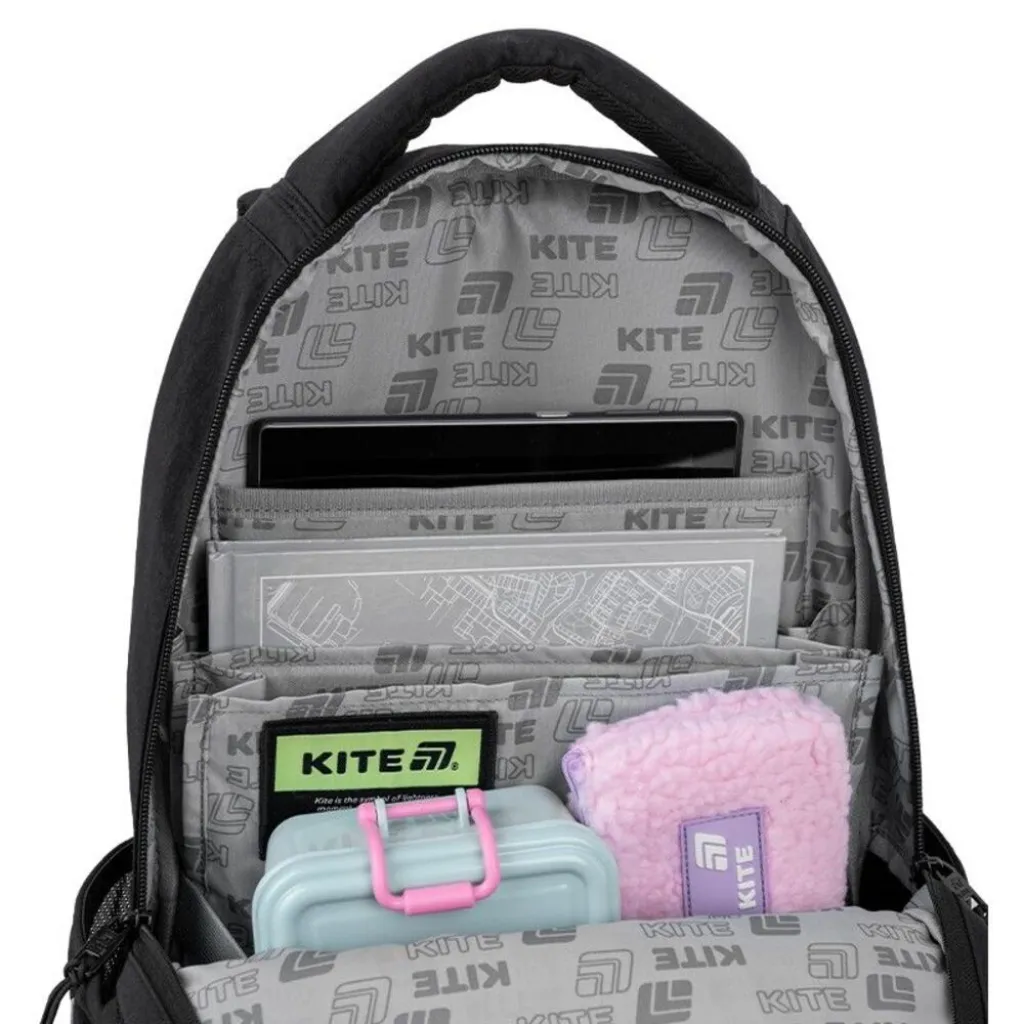 Ортопедический рюкзак Kite Education Teens Drama Queen K26-2587M-2, черный Ортопедический рюкзак Kite Education Teens Drama Queen K26-2587M-2, черный
