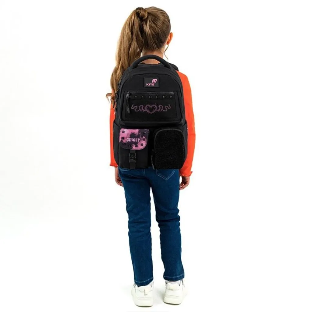 Ортопедический рюкзак Kite Education Teens Drama Queen K26-2587M-2, черный Ортопедический рюкзак Kite Education Teens Drama Queen K26-2587M-2, черный
