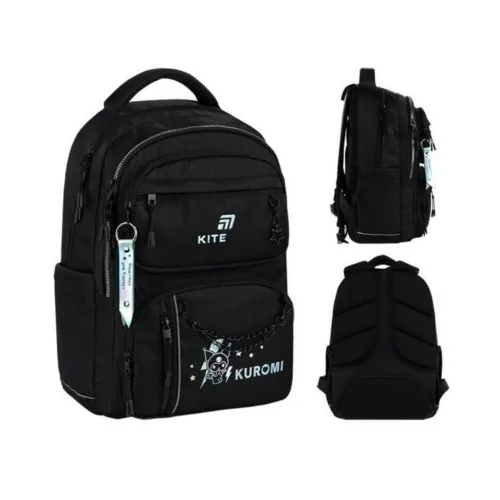 Ортопедический рюкзак Kite Education Teens Kuromi HK26-2594M, черный - Фото№1