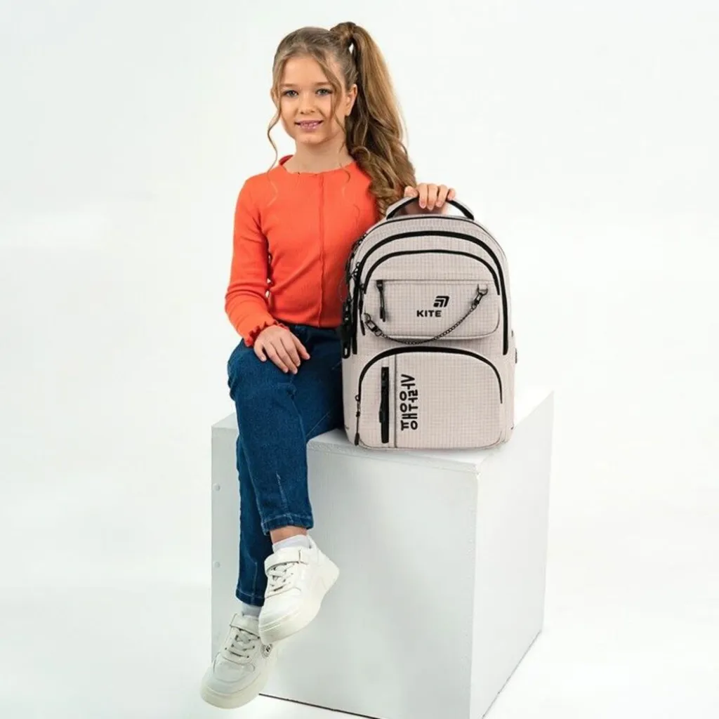 Ортопедический рюкзак Kite Education Teens Prime K26-2594M-1, бежевый