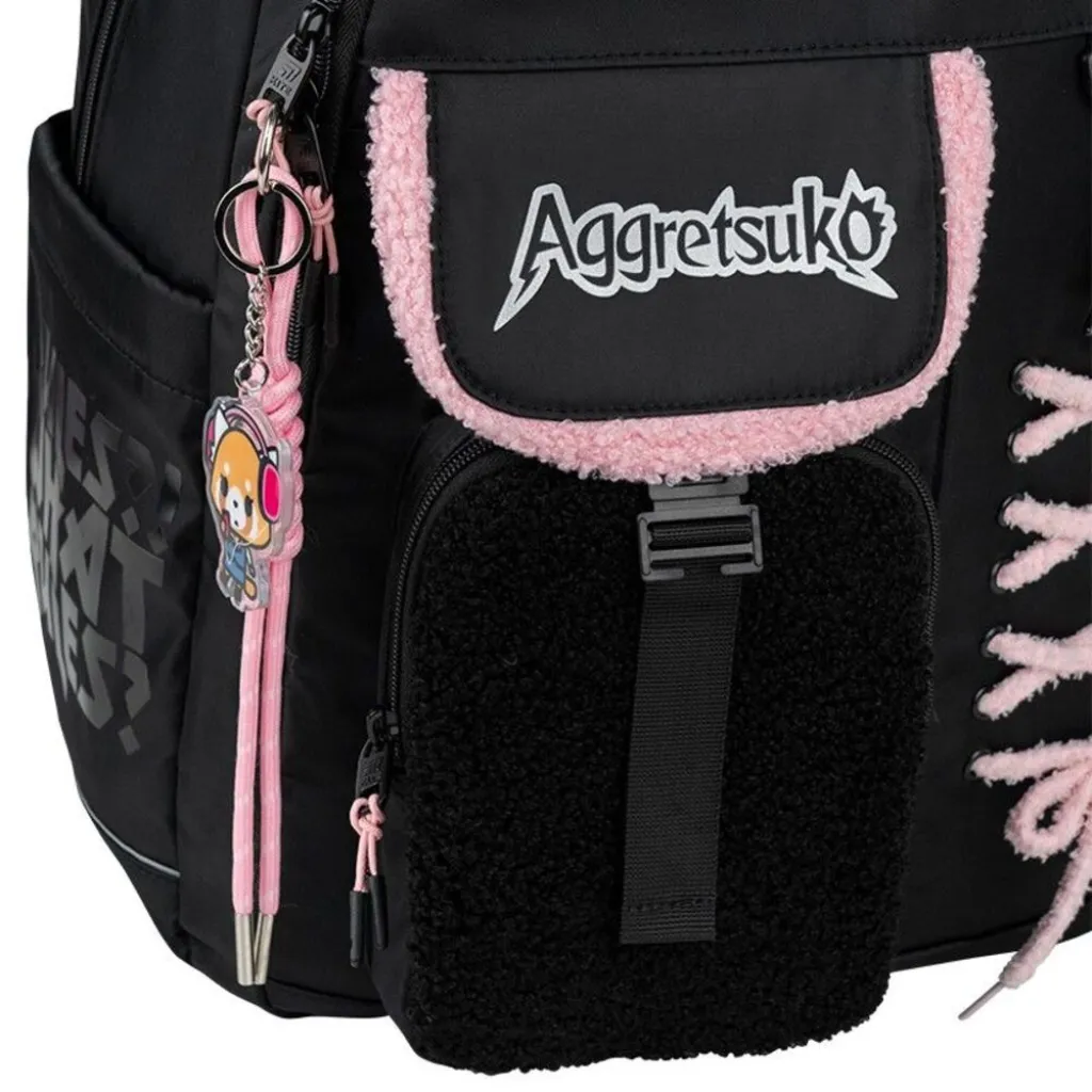 Городской ортопедический рюкзак Kite Education Teens Aggretsuko AR26-2597L, черный Городской ортопедический рюкзак Kite Education Teens Aggretsuko AR26-2597L, черный