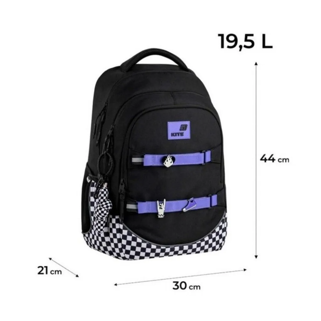 Ортопедический рюкзак Kite Education Teens Driving Mood K26-727L, черный