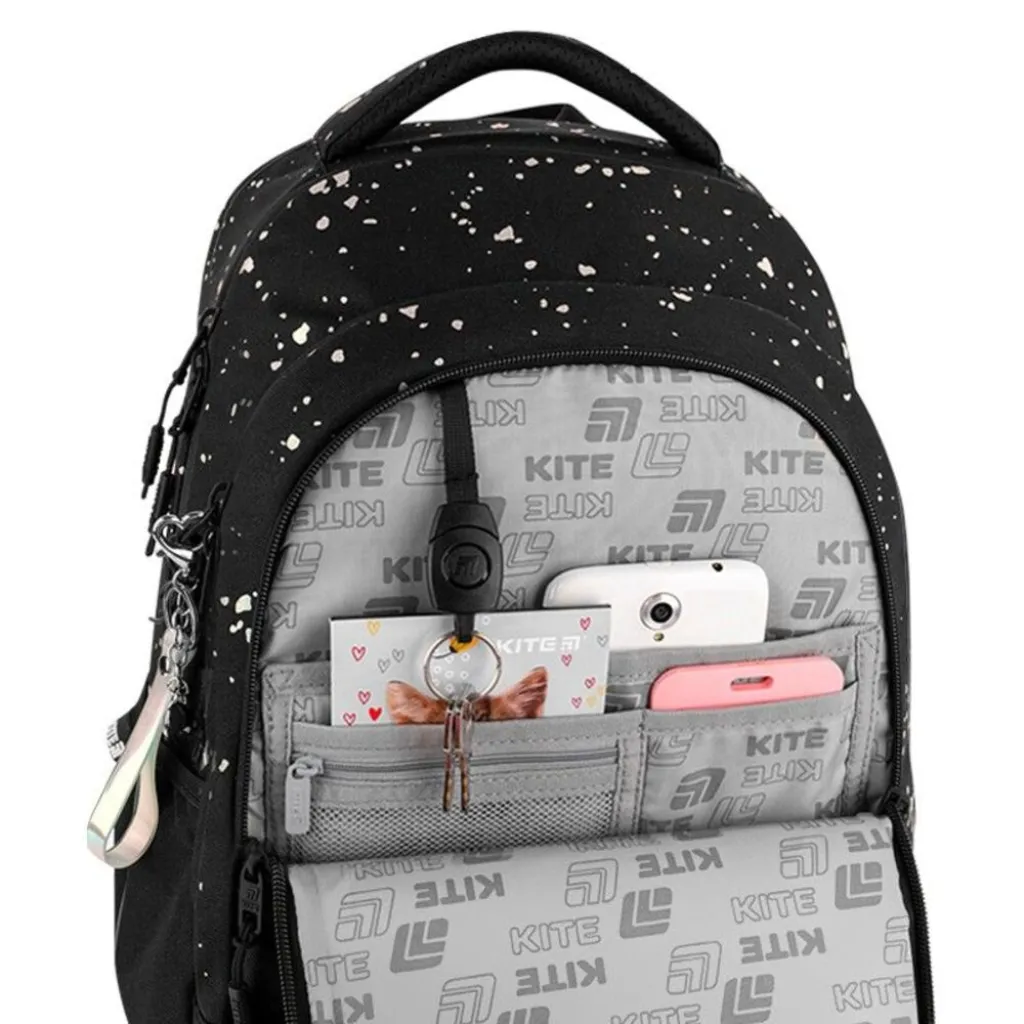 Ортопедический рюкзак Kite Education Teens Holographic K26-727M-1, черный Ортопедический рюкзак Kite Education Teens Holographic K26-727M-1, черный