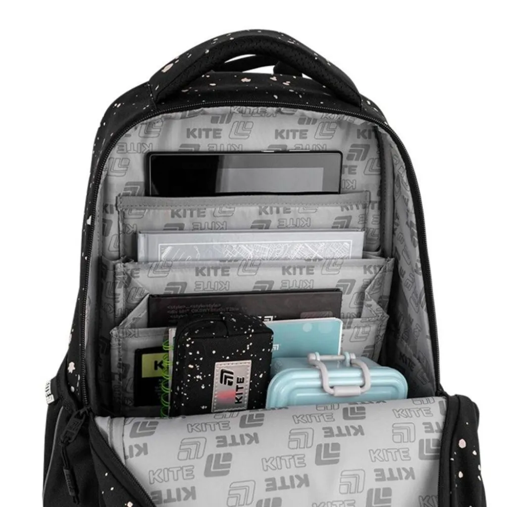 Ортопедический рюкзак Kite Education Teens Holographic K26-727M-1, черный Ортопедический рюкзак Kite Education Teens Holographic K26-727M-1, черный