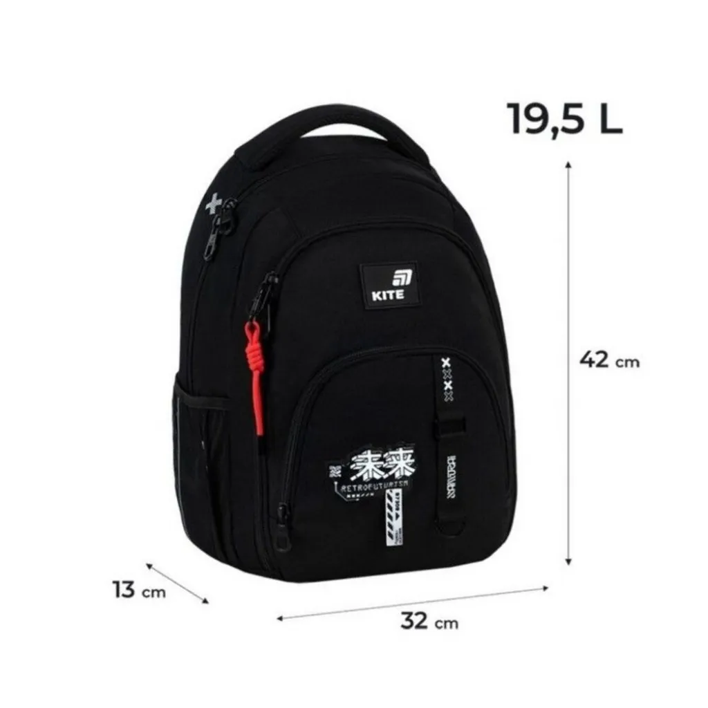 Ортопедический рюкзак Kite Education Teens Anime Boy K26-905M-3, черный Ортопедический рюкзак Kite Education Teens Anime Boy K26-905M-3, черный