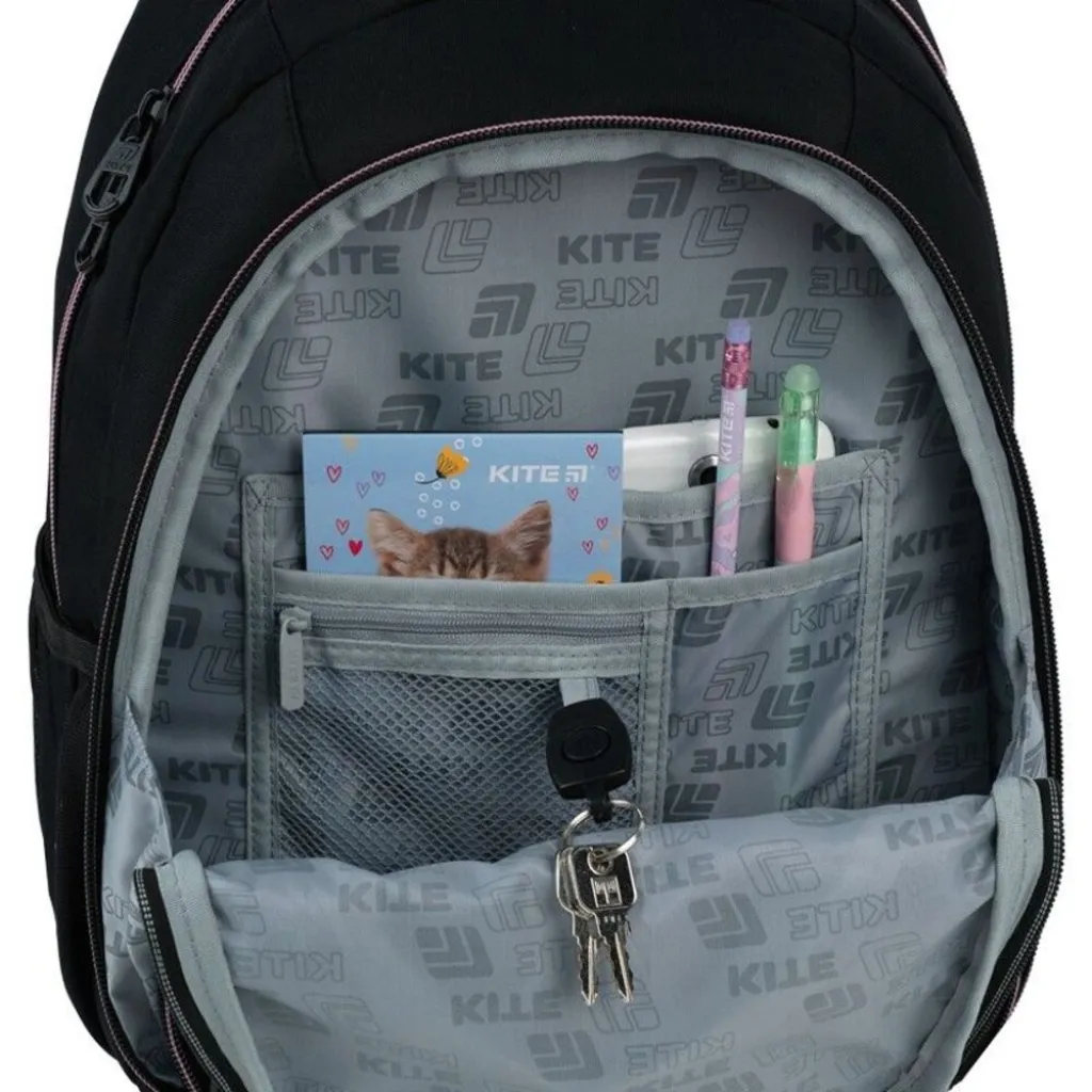 Ортопедичний рюкзак Kite Education Teens Kuromi HK26-905M, чорний Ортопедичний рюкзак Kite Education Teens Kuromi HK26-905M, чорний