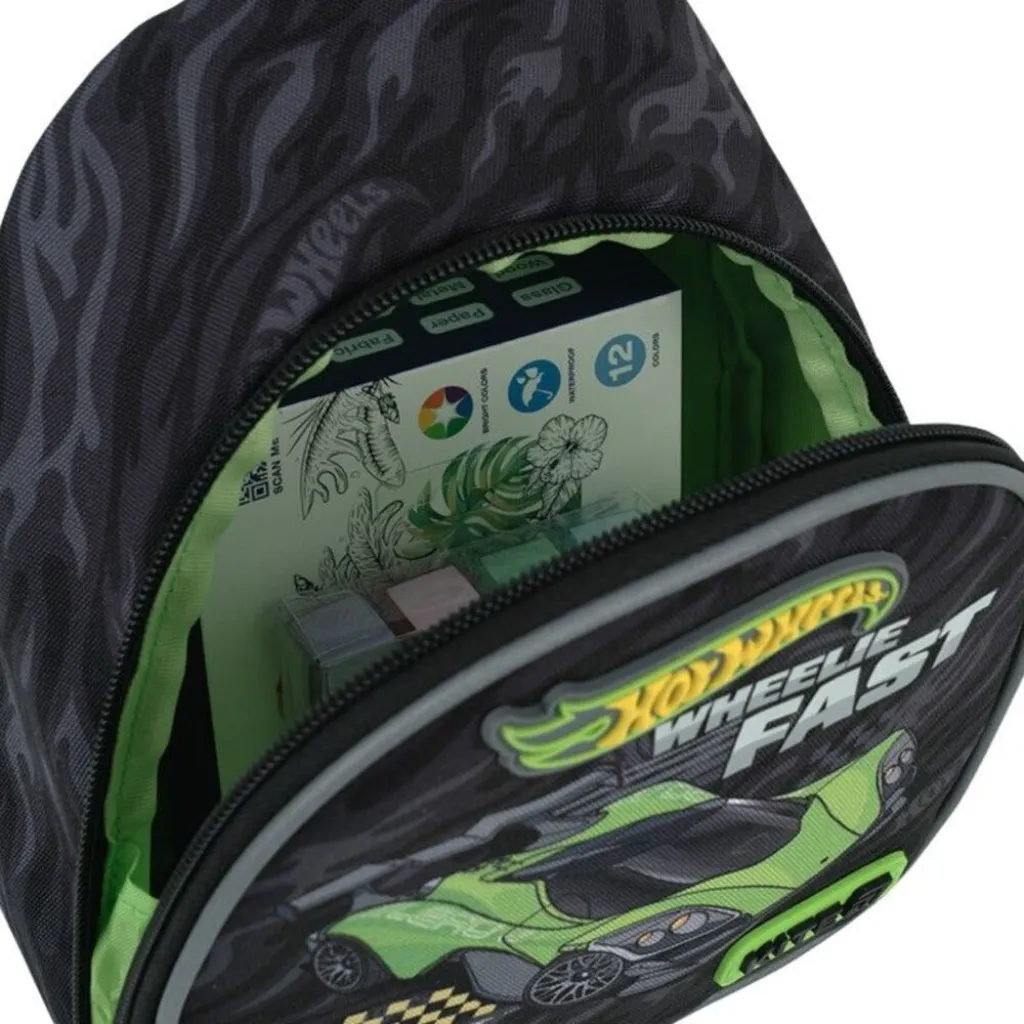Детский рюкзак для мальчиков Kite Kids Hot Wheels HW26-538XXS, черный Детский рюкзак для мальчиков Kite Kids Hot Wheels HW26-538XXS, черный