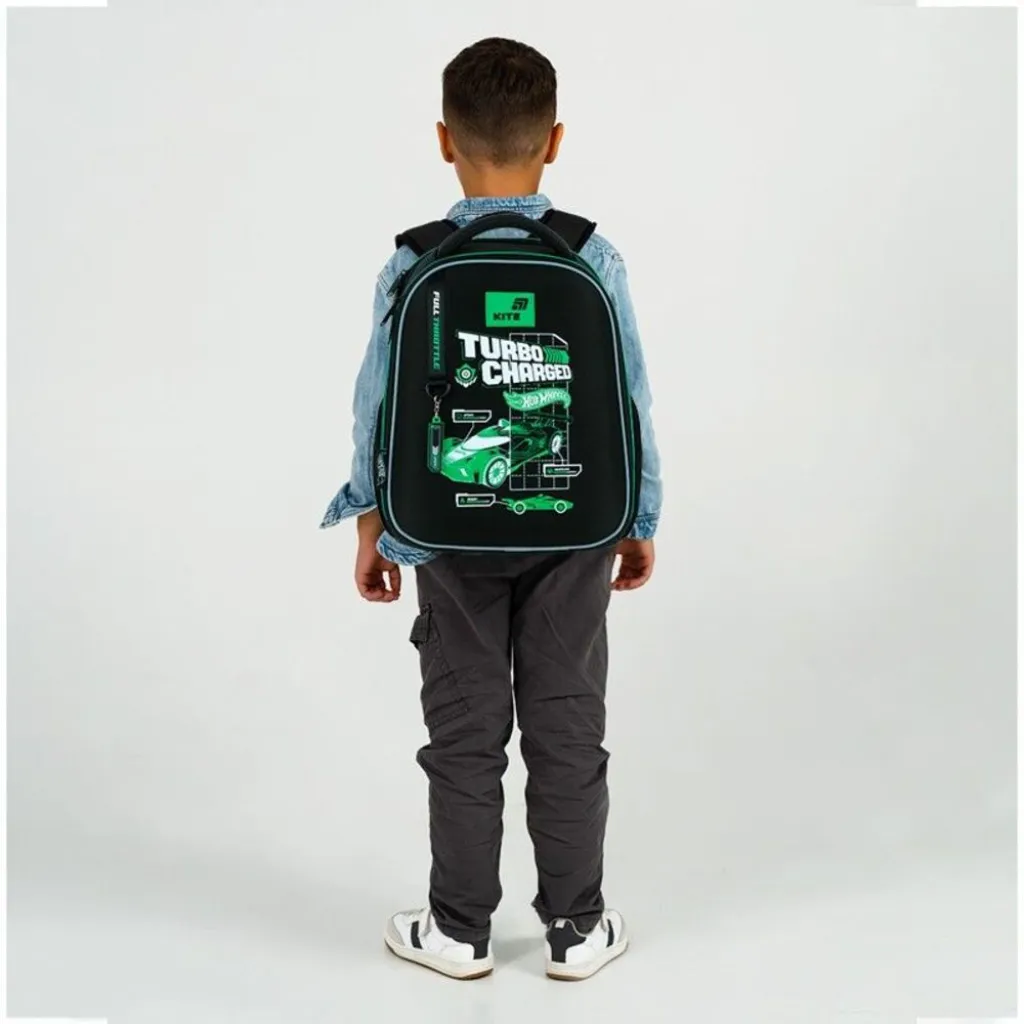Ортопедический рюкзак Kite Education Hot Wheels HW26-555S, черный