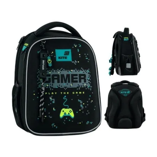 Ортопедический рюкзак Kite Education Play the Game K26-555S-9, черный - Фото№1