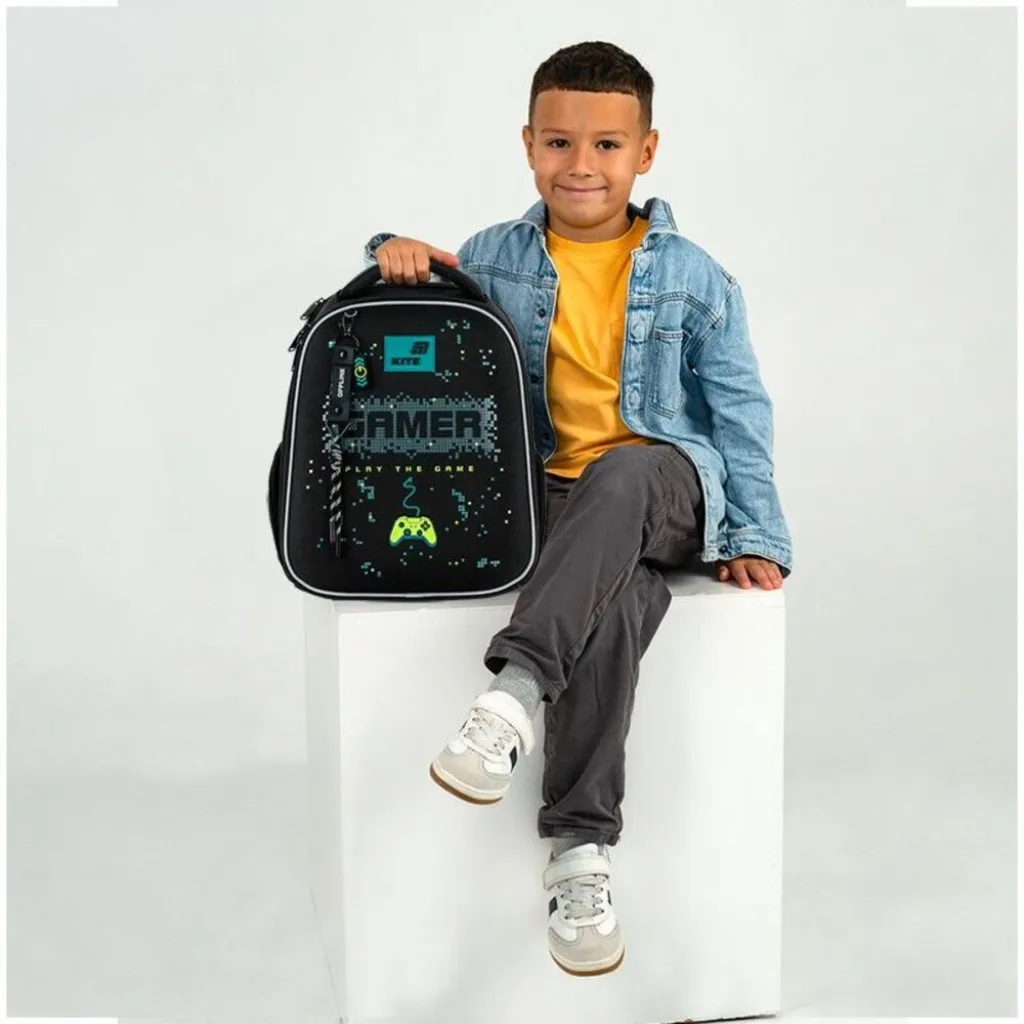 Ортопедический рюкзак Kite Education Play the Game K26-555S-9, черный