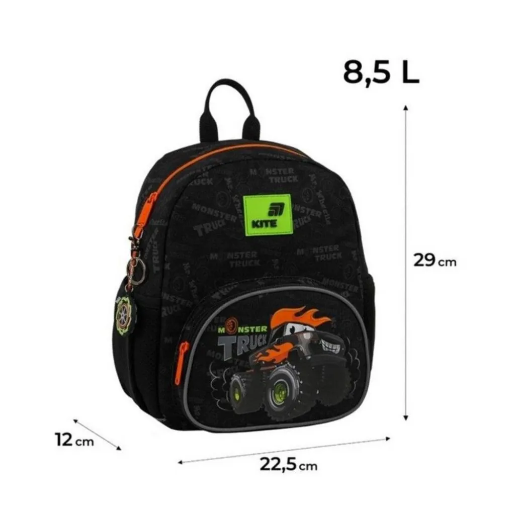 Детский рюкзак для мальчиков Kite Kids Monster Truck K26-2727XS-4, черный