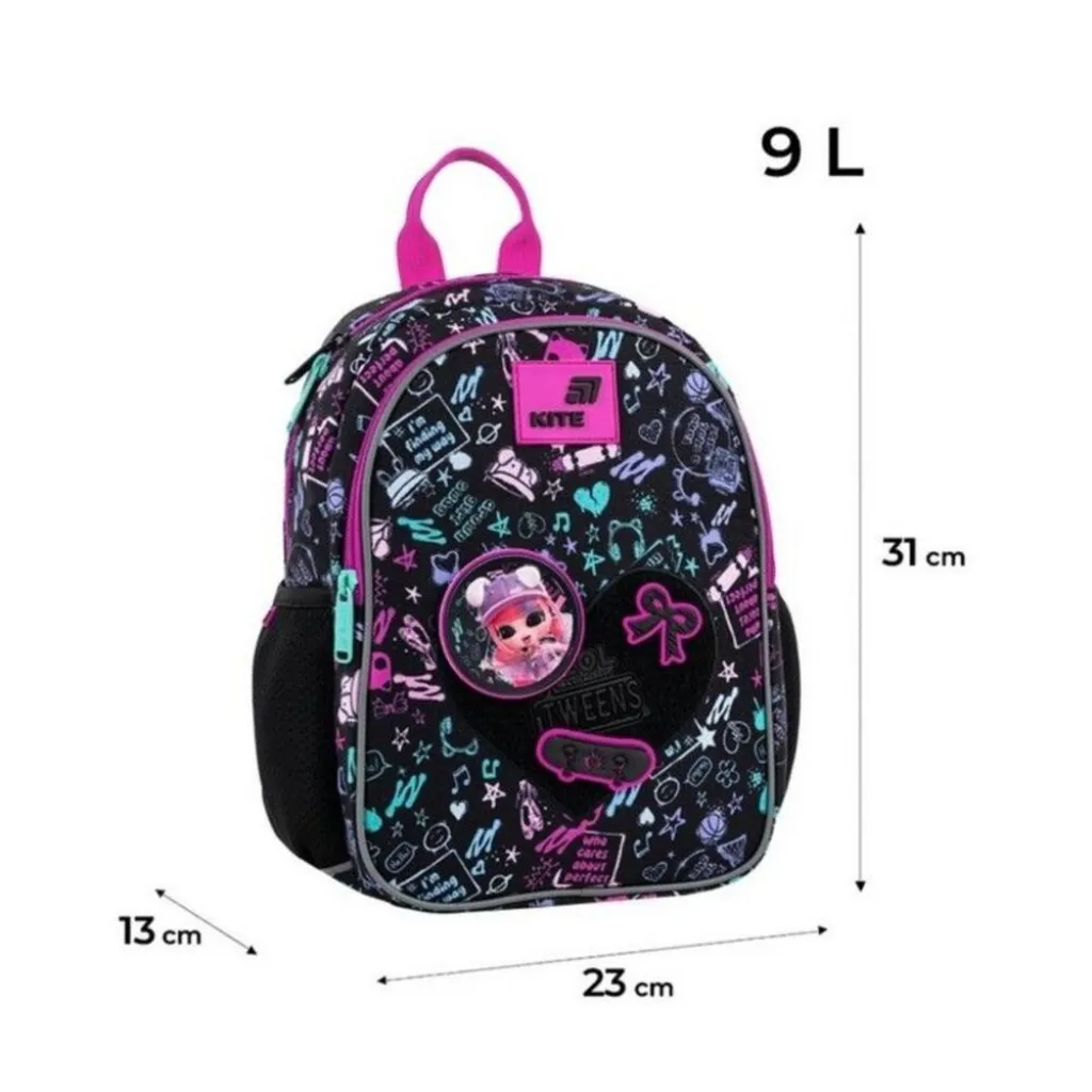 Детский рюкзак для девочек Kite Kids LOL LO26-2735XS, черный Детский рюкзак для девочек Kite Kids LOL LO26-2735XS, черный