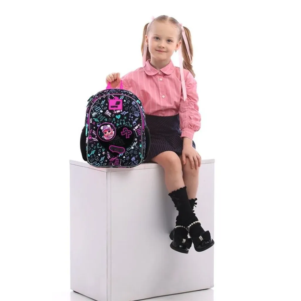 Детский рюкзак для девочек Kite Kids LOL LO26-2735XS, черный Детский рюкзак для девочек Kite Kids LOL LO26-2735XS, черный