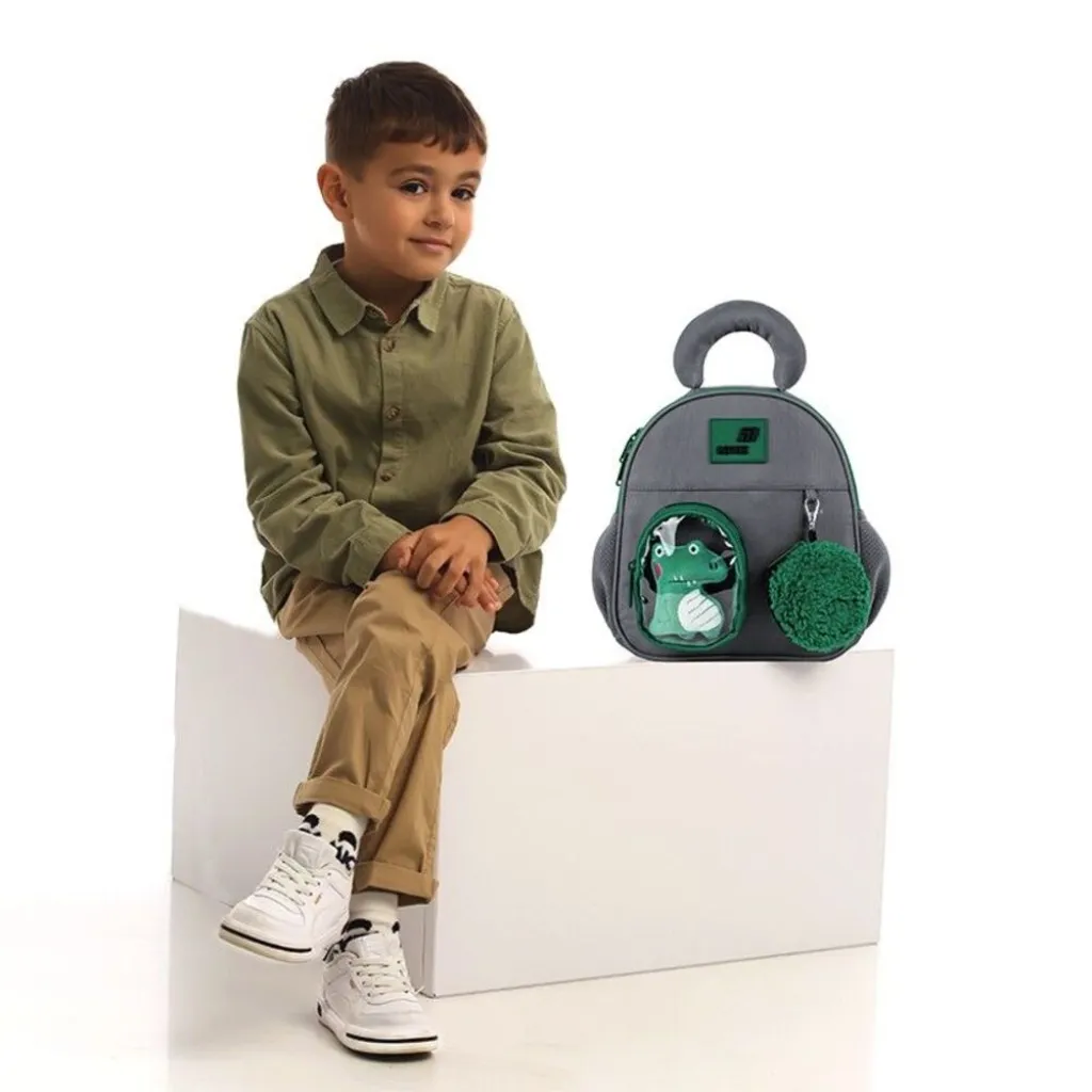 Детский рюкзак для мальчиков Kite Kids Croco Boo K26-2737XXS-2, серый