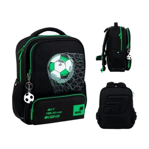 Детский рюкзак для мальчиков Kite Kids Football K26-559XS-2, черный - Фото№1