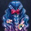 Ортопедичний рюкзак каркасний YES H-100 Beautiful Hair, темно-синій - Фото№16