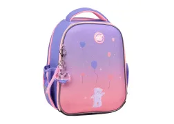 Ортопедичний рюкзак каркасний YES H-100 Cute Bear, бузково-рожевий