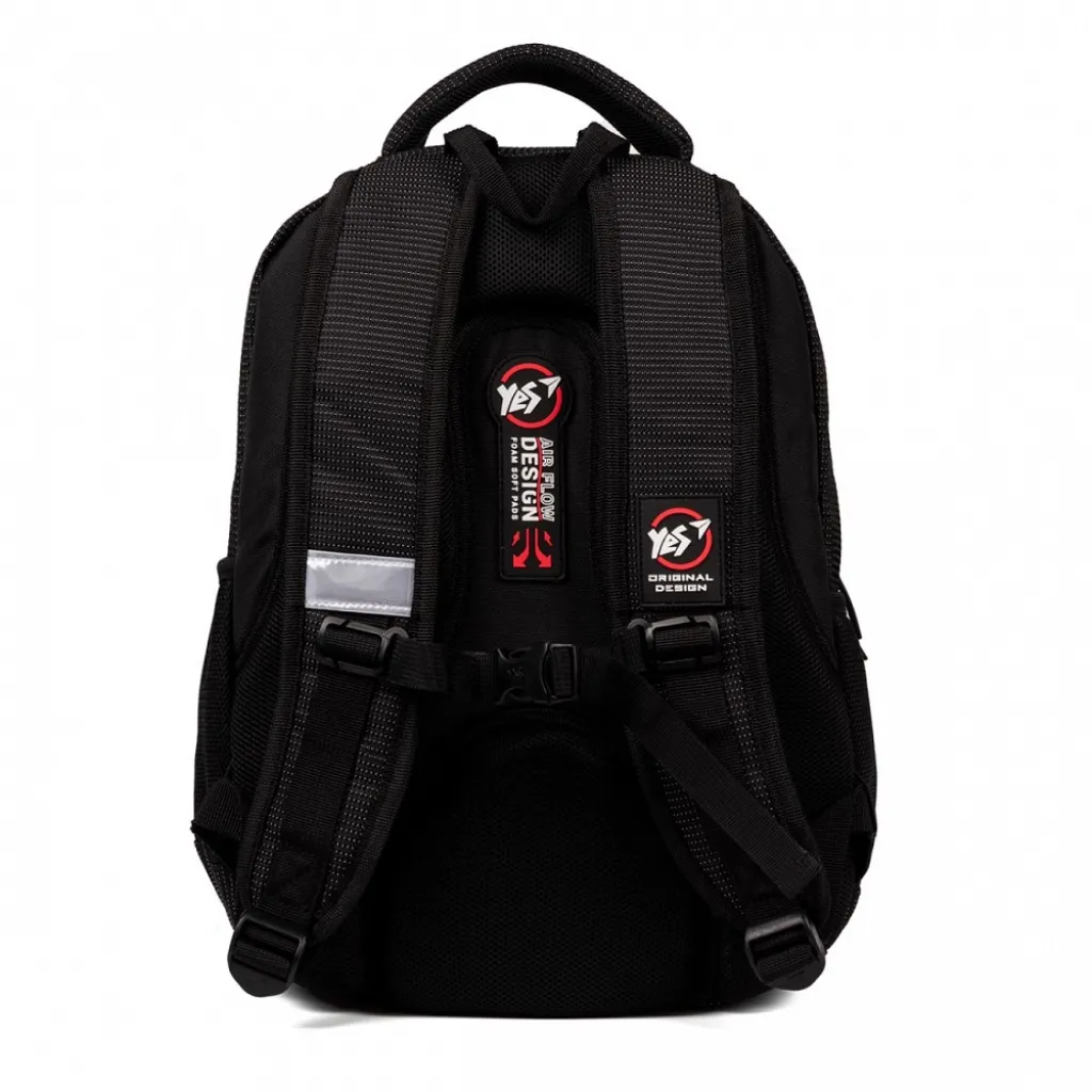 Ортопедичний рюкзак YES Rebel Society TS-109, чорний Ортопедичний рюкзак YES Rebel Society TS-109, чорний