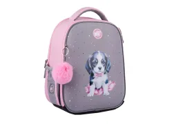 Ортопедичний рюкзак каркасний YES H-100 Doggy Princess, сіро-рожевий