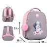 Ортопедический рюкзак каркасный YES H-100 Doggy Princess, серо-розовый - Фото№3