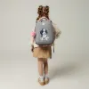 Ортопедический рюкзак каркасный YES H-100 Doggy Princess, серо-розовый - Фото№16