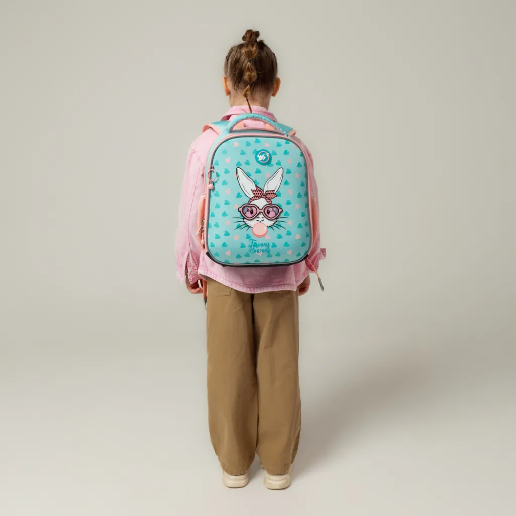 Ортопедичний рюкзак каркасний YES H-100 Funny Bunny, блакитний Ортопедичний рюкзак каркасний YES H-100 Funny Bunny, блакитний