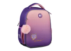 Ортопедичний рюкзак каркасний YES H-100 Happy Kitty, рожевий Ортопедичний рюкзак каркасний YES H-100 Happy Kitty, рожевий