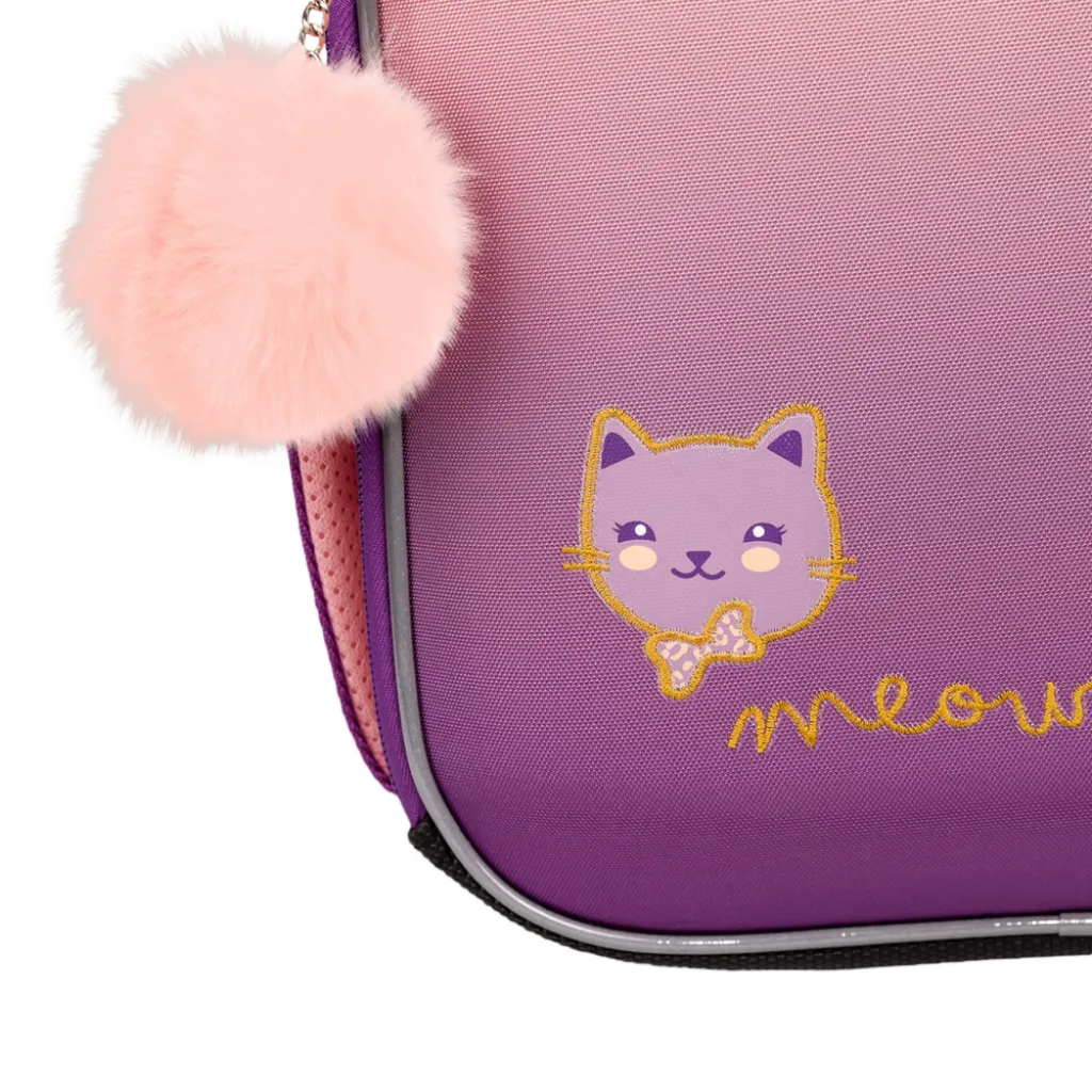 Ортопедичний рюкзак каркасний YES H-100 Happy Kitty, рожевий Ортопедичний рюкзак каркасний YES H-100 Happy Kitty, рожевий