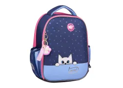 Ортопедичний рюкзак каркасний YES H-100 Meow-Meow, синій Ортопедичний рюкзак каркасний YES H-100 Meow-Meow, синій