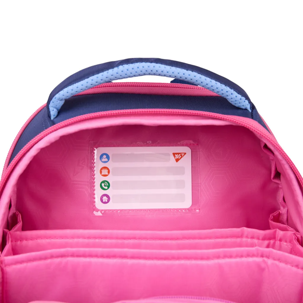 Ортопедичний рюкзак каркасний YES H-100 Meow-Meow, синій Ортопедичний рюкзак каркасний YES H-100 Meow-Meow, синій