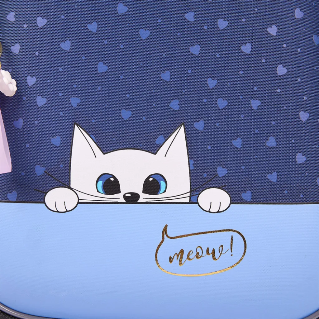 Ортопедичний рюкзак каркасний YES H-100 Meow-Meow, синій Ортопедичний рюкзак каркасний YES H-100 Meow-Meow, синій