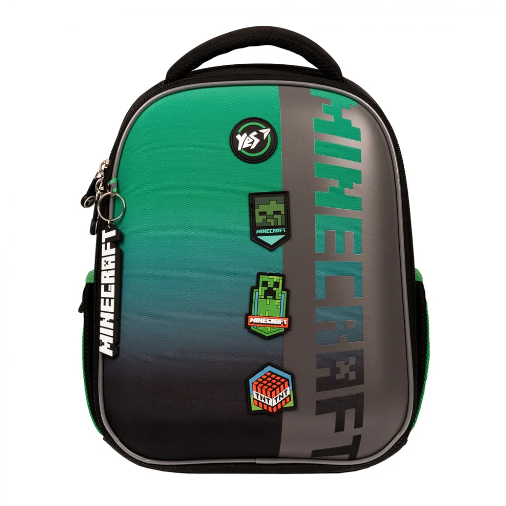 Ортопедичний рюкзак каркасний YES H-100 Minecraft Icons, зелений Ортопедичний рюкзак каркасний YES H-100 Minecraft Icons, зелений