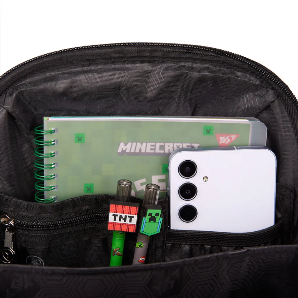 Ортопедичний рюкзак каркасний YES H-100 Minecraft Icons, зелений Ортопедичний рюкзак каркасний YES H-100 Minecraft Icons, зелений