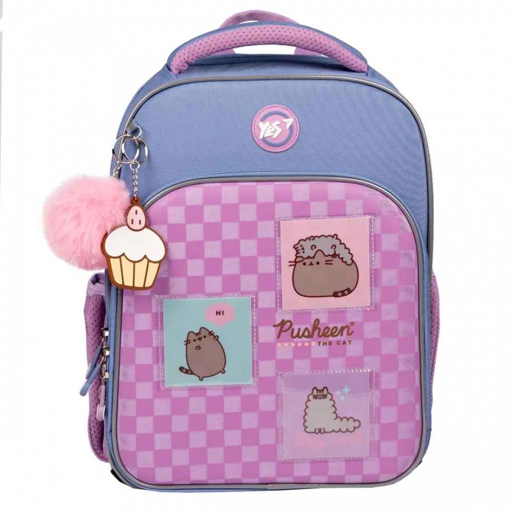 Ортопедичний рюкзак каркасний YES Pusheen Playful S-78, бузковий Ортопедичний рюкзак каркасний YES Pusheen Playful S-78, бузковий