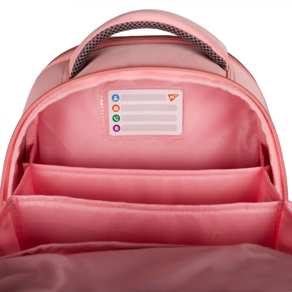 Ортопедичний рюкзак каркасний YES H-100 Pusheen Fatty, рожевий Ортопедичний рюкзак каркасний YES H-100 Pusheen Fatty, рожевий