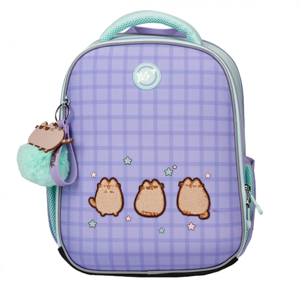 Ортопедичний рюкзак каркасний YES H-100 Pusheen the Cat, бузковий Ортопедичний рюкзак каркасний YES H-100 Pusheen the Cat, бузковий