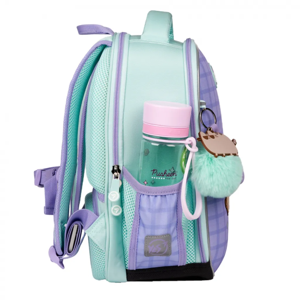 Ортопедичний рюкзак каркасний YES H-100 Pusheen the Cat, бузковий Ортопедичний рюкзак каркасний YES H-100 Pusheen the Cat, бузковий